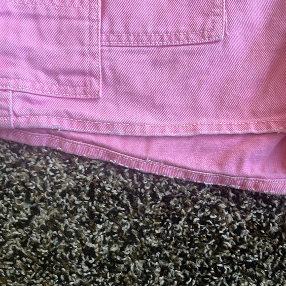 No Boundaries Pink Cargo Shorts with Rolled Hem - Picture 2 of 6